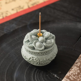 Buddha Gift Chinese Character Fu Ingots Healing Incense Burner Desk Decoration