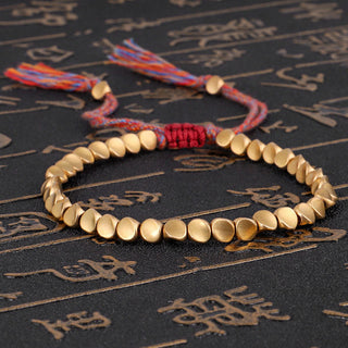 Buddha Gift Tibetan Copper Beads Healing Luck Bracelet