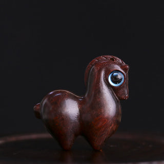 Buddha Gift Small Leaf Red Sandalwood Green Sandalwood Lucky Mini Horse Protection Decoration