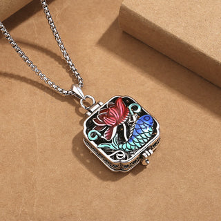 Buddha Gift Koi Fish Lotus Copper Coins Luck Ghau Prayer Box Necklace Pendant