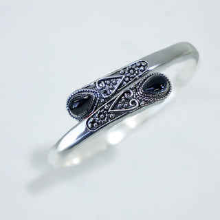 Buddha Gift Zircon Water Drop Pattern Healing Cuff Bracelet Bangle