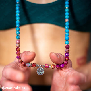Buddha Gift Tibetan Purple Miano Real Bead Harmony Lotus Mala