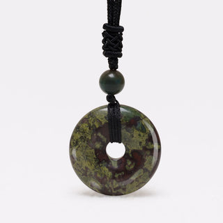 Buddha Gift Lucky Coin Pendant Healing Crystal Gemstone Necklace