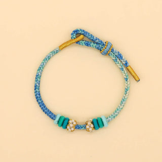 Buddha Gift Handmade Eight Thread Peace Knot Peach Blossom Knot Luck Rope Braided Bracelet