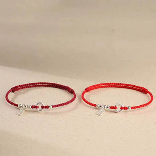 Buddha Gift 925 Sterling Silver Auspicious Clouds Peace Buckle Safe And Sound Bracelet Anklet