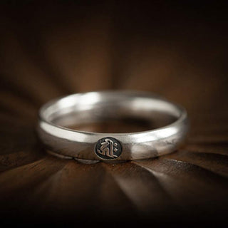 Buddha Gift 925 Sterling Silver Chinese Zodiac Natal Buddha Blessing Couple Ring