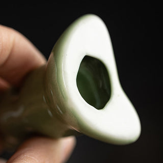 Buddha Gift Mini Small Meditation Lotus Resting Frog Ceramic Wealth Luck Home Tea Pet Figurine Decoration