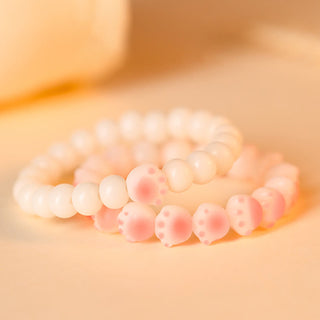 Buddha Gift Natural Bodhi Seed Lovely Paw Lucky Cat Paw Peace Bracelet