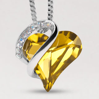 Buddha Gift Love Heart Birthstone Healing Energy Necklace Pendant