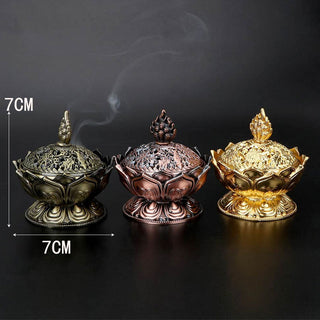 Buddha Gift Tibetan Lotus Shaped Purify Incense Burner