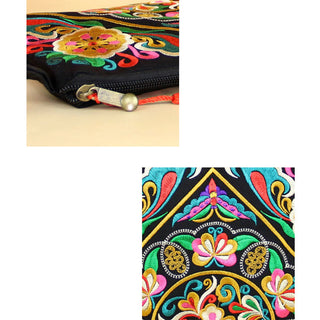 Buddha Gift Dragon Butterfly Cosmos Flower Embroidery Wallet Shopping Purse