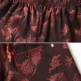 Buddha Gift Tang Suit Men Hanfu Chinese Dragon Traditional Clothes Kung Fu Shirt Uniform Long Sleeved Coat Tops and Pants Clothing Men's Set