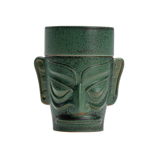 Buddha Gift Bronze Age Relics Sanxingdui Mask Three Star Mound Ceramic Healing Incense Burner