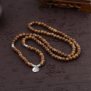 Buddha Gift Tibetan Lightning Strike Wood Bracelet Lotus Buddha Mala