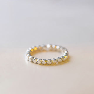 Buddha Gift 925 Sterling Silver Beaded Blessing Ring