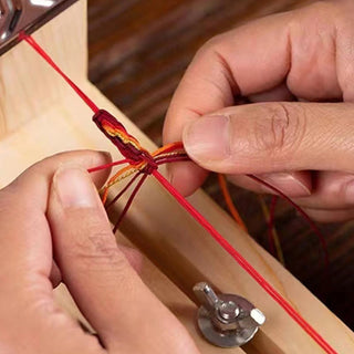 Buddha Gift Five Directions Gods of Wealth Handmade Reincarnation Knot Protection String Braid Bracelet