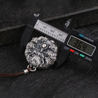 Buddha Gift 999 Sterling Silver Nine Dragons Playing With A Pearl Luck Protection Necklace Pendant