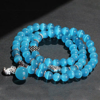 Buddha Gift Cat Eye PiXiu Support Triple Wrap Bracelet