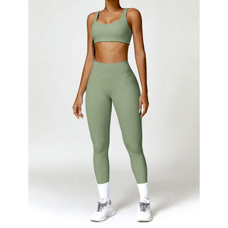 Buddha Gift Gym Sports Yoga Backless Bra Crop Tank Top Shorts