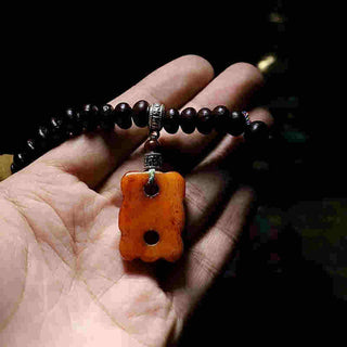 Buddha Gift Tibet 108 Mala Beads Purple Bodhi Seed Bagua Vajra Auspiciousness Bracelet