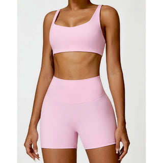 Buddha Gift Gym Sports Yoga Backless Bra Crop Tank Top Shorts