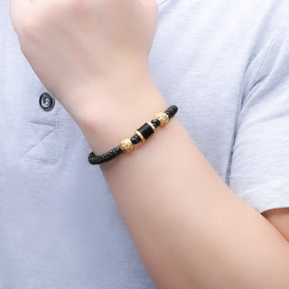 Buddha Gift 999 Sterling Silver Copper Coin Bead Copper Balance Braided String Bracelet