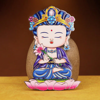 Buddha Gift Chinese Zodiac Natal Buddha Blessing Wealth Fortune Fridge Phone Sticker