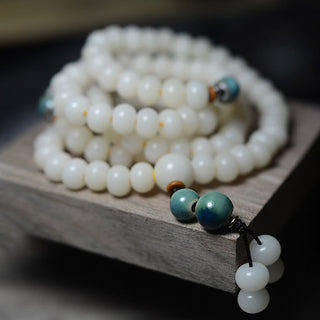 Buddha Gift 108 Mala Beads Bodhi Seed Keep Away Evil Spirits Calm Bracelet