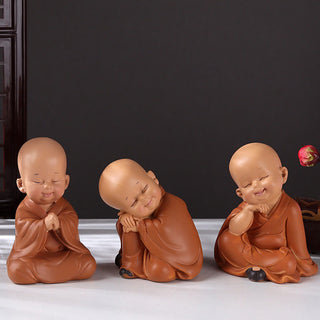 Buddha Gift Small Mini Meditation Praying Monk Serenity Resin Home Decoration