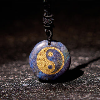 Buddha Gift Various Crystal Amethyst Tiger Eye Green Aventurine Yin Yang Spiritual Necklace Pendant