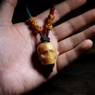 Buddha Gift Tibetan Camel Bone Skull The Lord of the Corpse Forest Protection Necklace Pendant