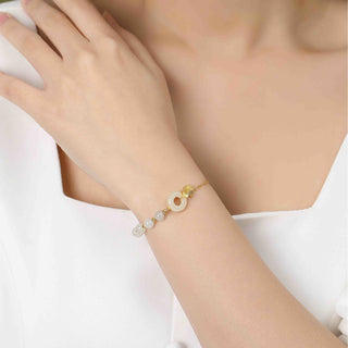 Buddha Gift 925 Sterling Silver Hetian White Jade Peace Buckle Ginkgo Leaf Luck Bracelet