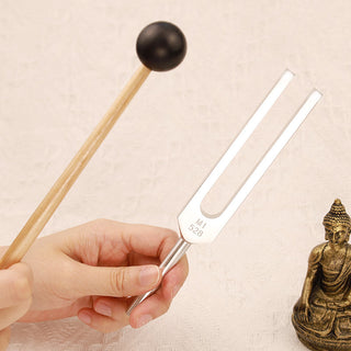 Buddha Gift Tuning Fork 528HZ Aluminum Alloy for Chakra and Sound Therapy Ornament Decoration With a Mallet