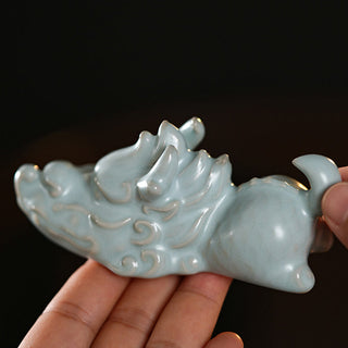 Buddha Gift Year Of The Dragon Luck Ceramic Tea Pet Home Figurine Decoration