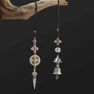 Buddha Gift Tibet Om Mani Padme Hum Vajra Dorje Spiritual Car Hanging Decoration