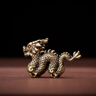 Buddha Gift Year Of The Dragon Small Auspicious Brass Dragon Luck Success Home Decoration