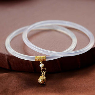 Buddha Gift Natural Cyan White Jade Success Bracelet