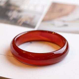 Buddha Gift Natural Red Agate Confidence Bracelet Bangle