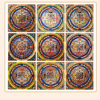 Buddha Gift Tibetan Handmade Thangka Mandala Painting Blind Box Random Color Pattern