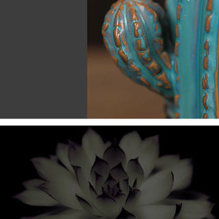 Buddha Gift Cactus Ceramic Healing Backflow Smoke Fountain Incense Burner