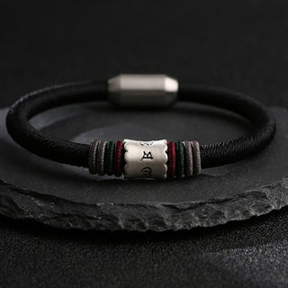 Buddha Gift 999 Sterling Silver Om Mani Padme Hum Peace Magnetic Buckle Bracelet