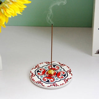 Buddha Gift Colorful Pattern Ceramic Blessing Stick Incense Burner