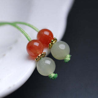 Buddha Gift 925 Sterling Silver Jade Luck Flower Butterfly Bracelet