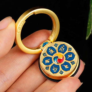 Buddha Gift Tibetan Om Mani Padme Hum Peace Phone Ring Bracket Universal Phone Holder Decorations