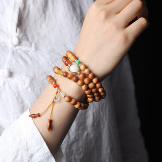 Buddha Gift Tibetan Rosewood Mala Healing Necklace Bracelet