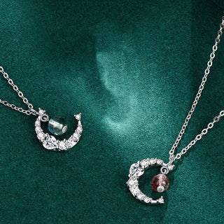 Buddha Gift Strawberry Quartz Blue Crystal Love Healing Necklace