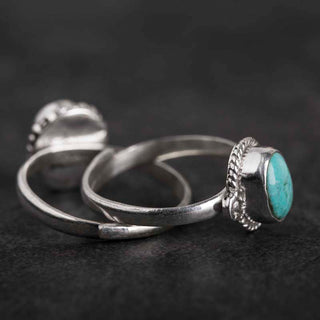 Buddha Gift 925 Sterling Silver Turquoise Wisdom Love Ring