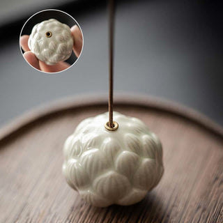 Buddha Gift Mini Lotus Flower Meditation Ceramic Stick Small Incense Burner Decoration