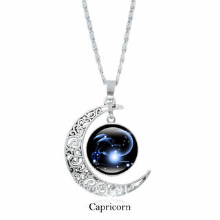 Buddha Gift 12 Constellations of the Zodiac Moon Protection Necklace Chain Pendant