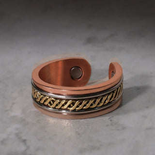 Buddha Gift Magnetic Copper Balance Adjustable Cuff Bracelet Bangle Ring